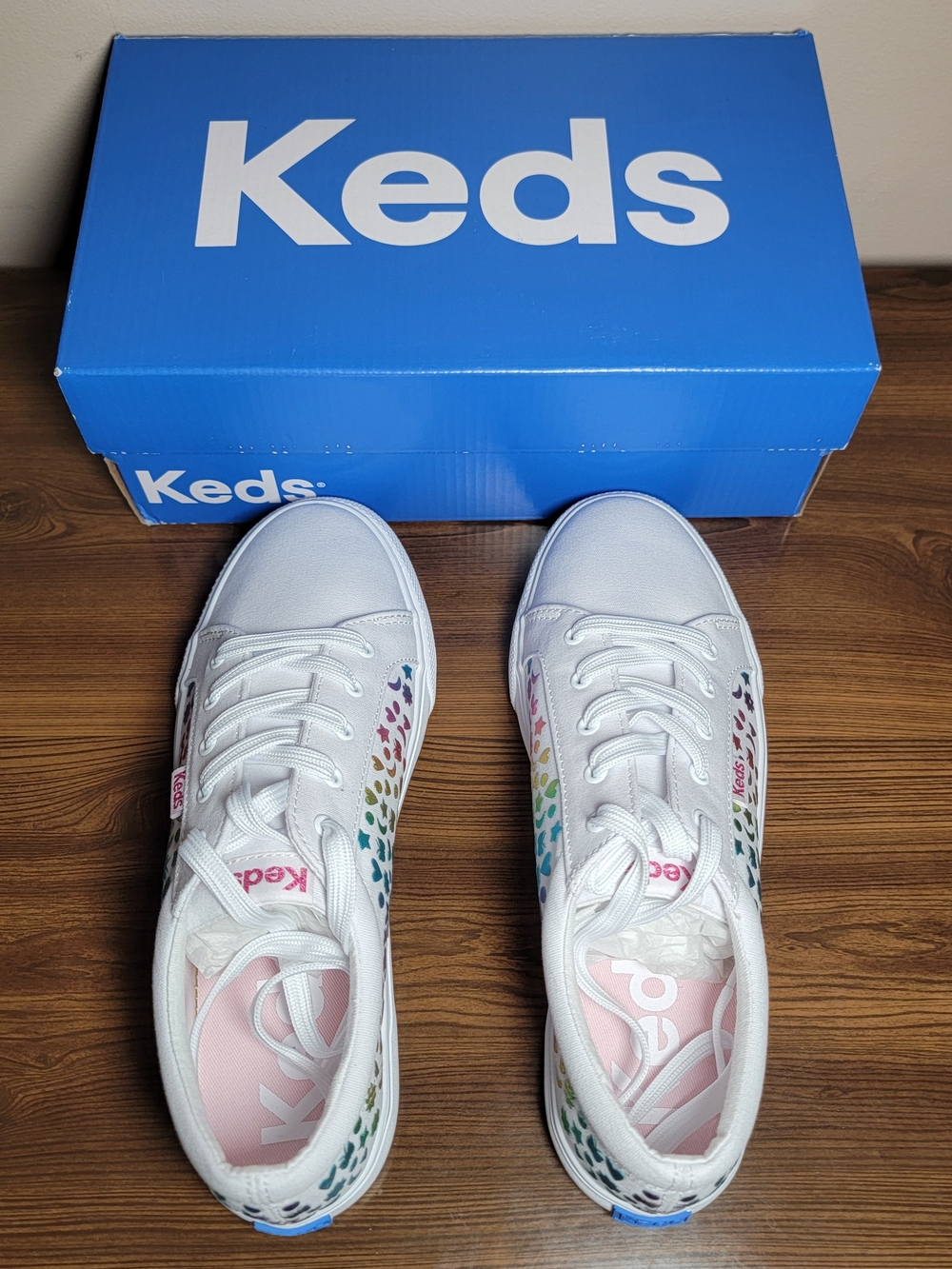 Keds Jumpkick Studded Foil Girls Sneakers - Size 5 Big Kid - Picture 2 of 5
